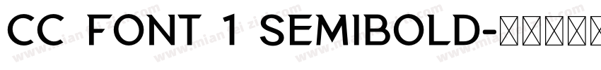 Cc FONT 1 Semibold字体转换